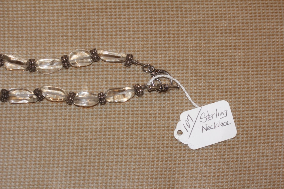 Sterling and Lucite Necklace - 4
