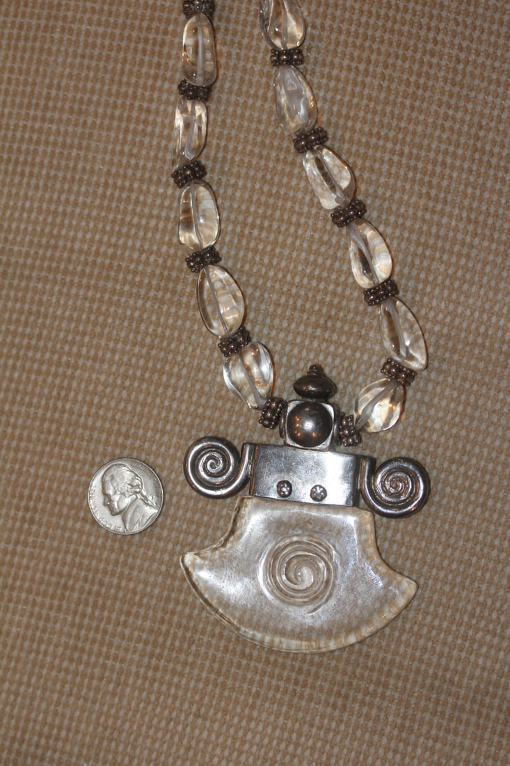 Sterling and Lucite Necklace - 6
