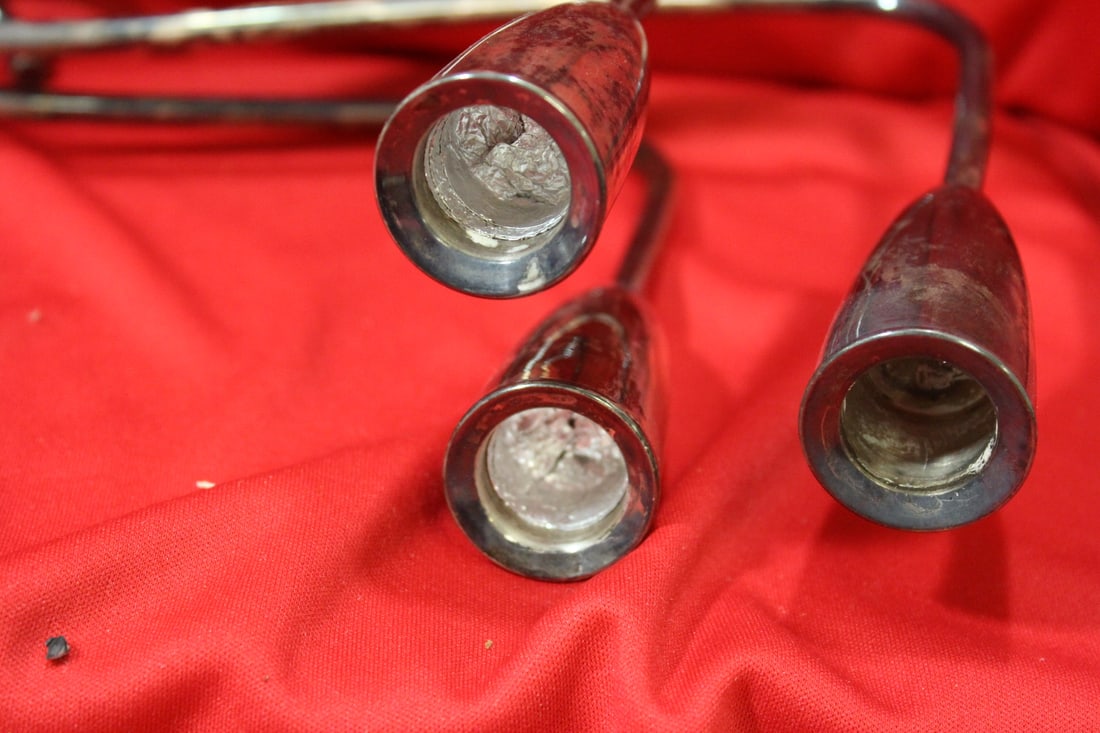 A Pair of Weighted Sterling Candlesticks - 3