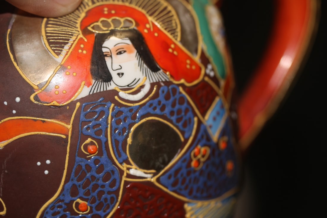 Japanese Geisha Girl and Dragon Teapot - 7