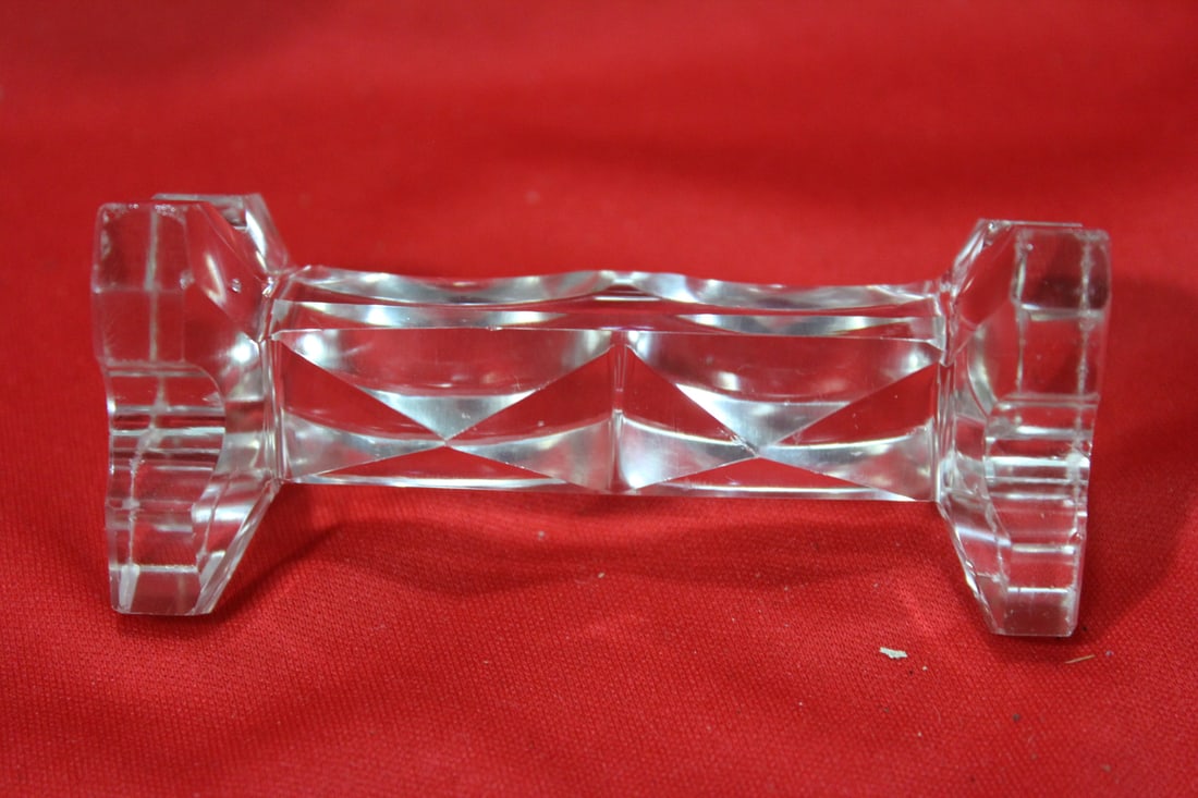 A Cut Glass or Crystal Utensil Rest - 4