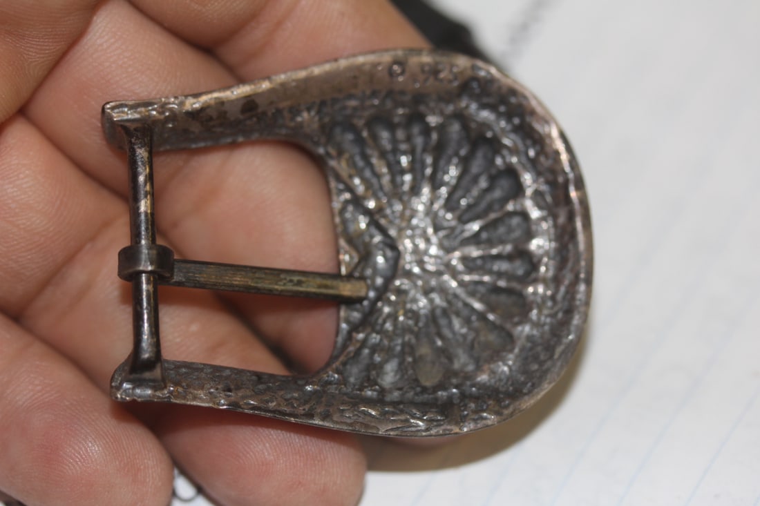 Marked Sterling Belt Buckle - 2