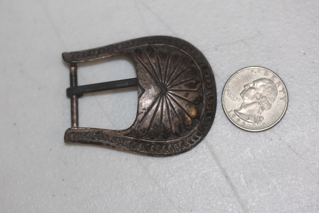 Marked Sterling Belt Buckle - 4