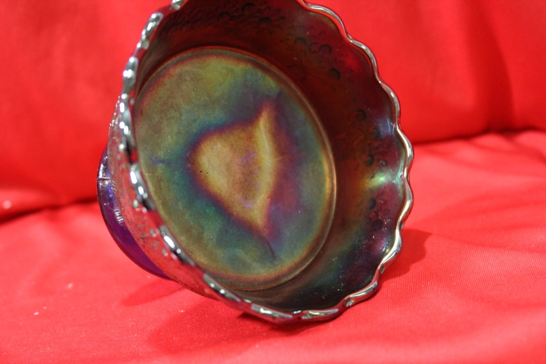 A Carnival Glass Stem Bowl - 6