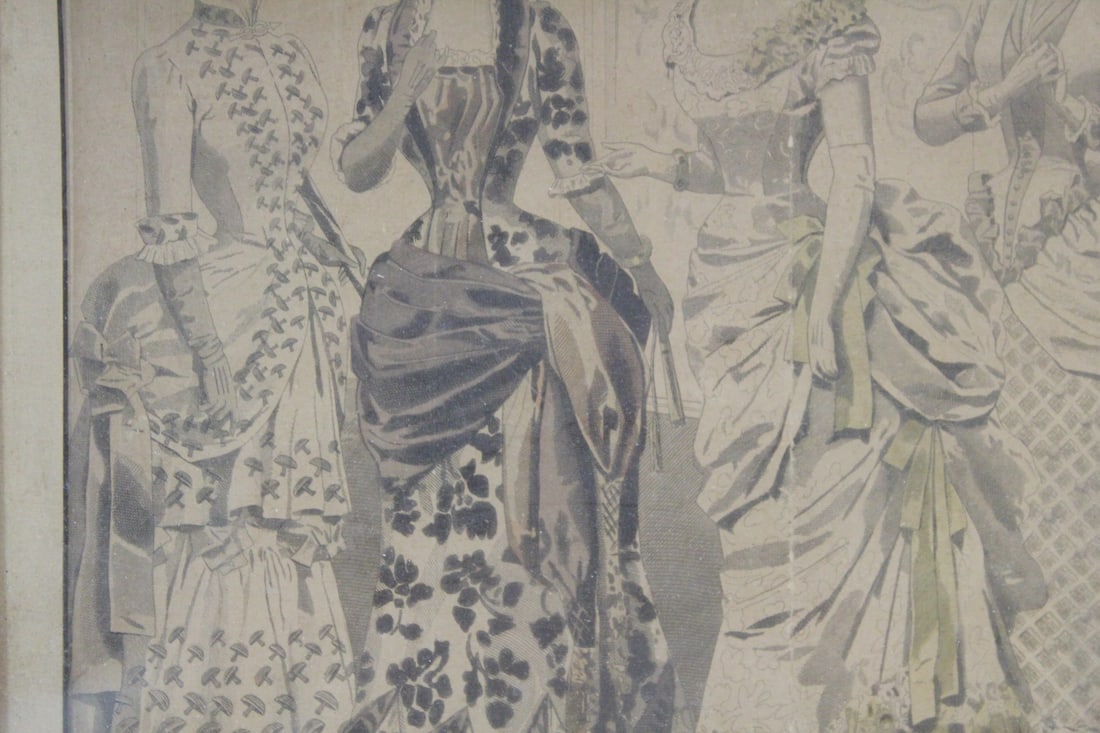 An Antique Framed Fashion Print - 5