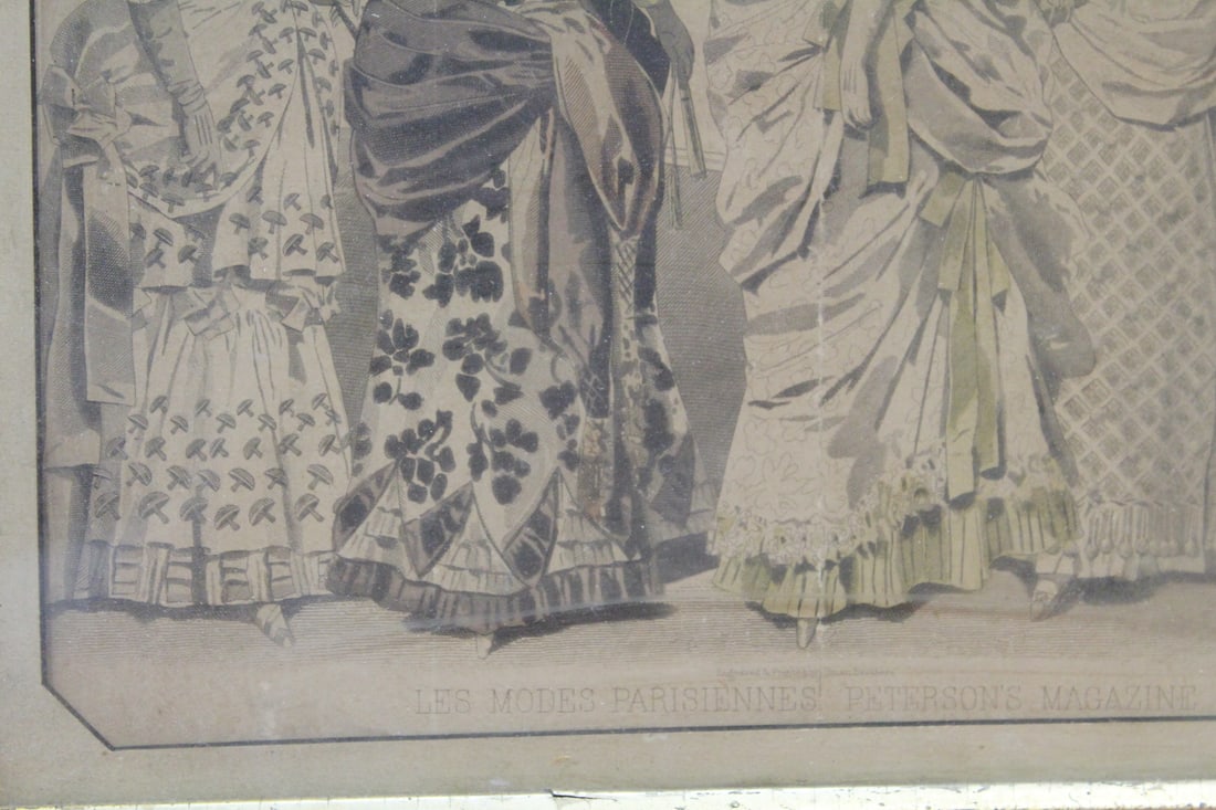 An Antique Framed Fashion Print - 6