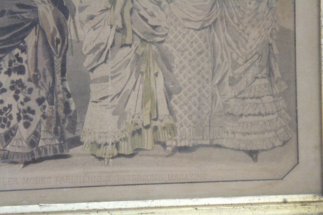 An Antique Framed Fashion Print - 7