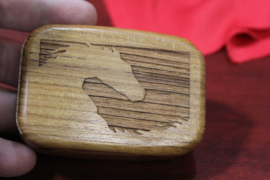 A Wooden Slide Trinket Box - 2