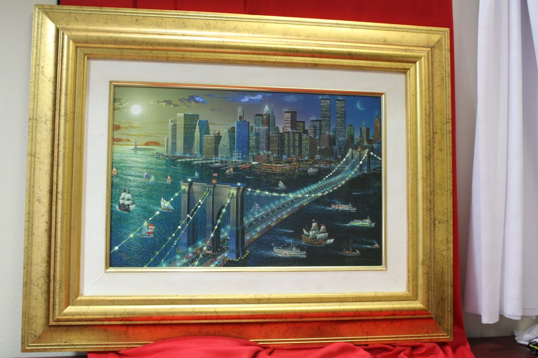 An Alexander Chen Seriolithograph on Canvas: 27 1/4" x 21 1/4" - framed - with COA
