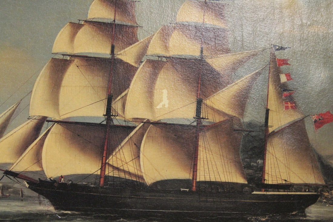 A Framed Glicee of a Clipper Ship on Canvas - 2