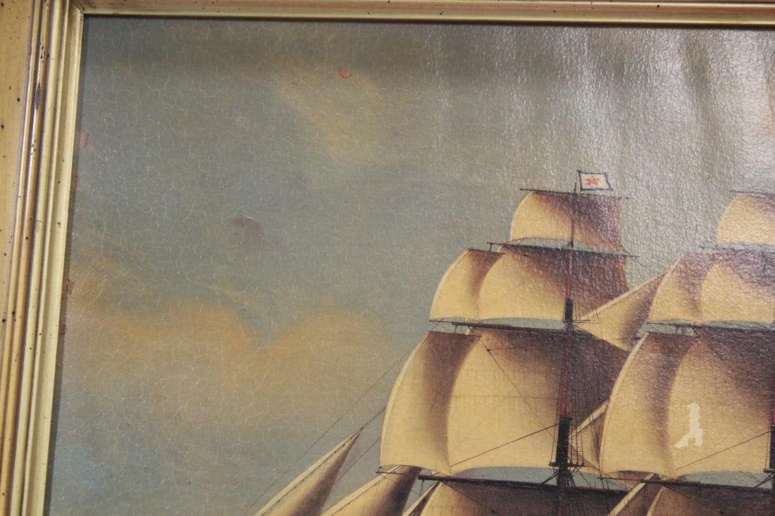 A Framed Glicee of a Clipper Ship on Canvas - 4