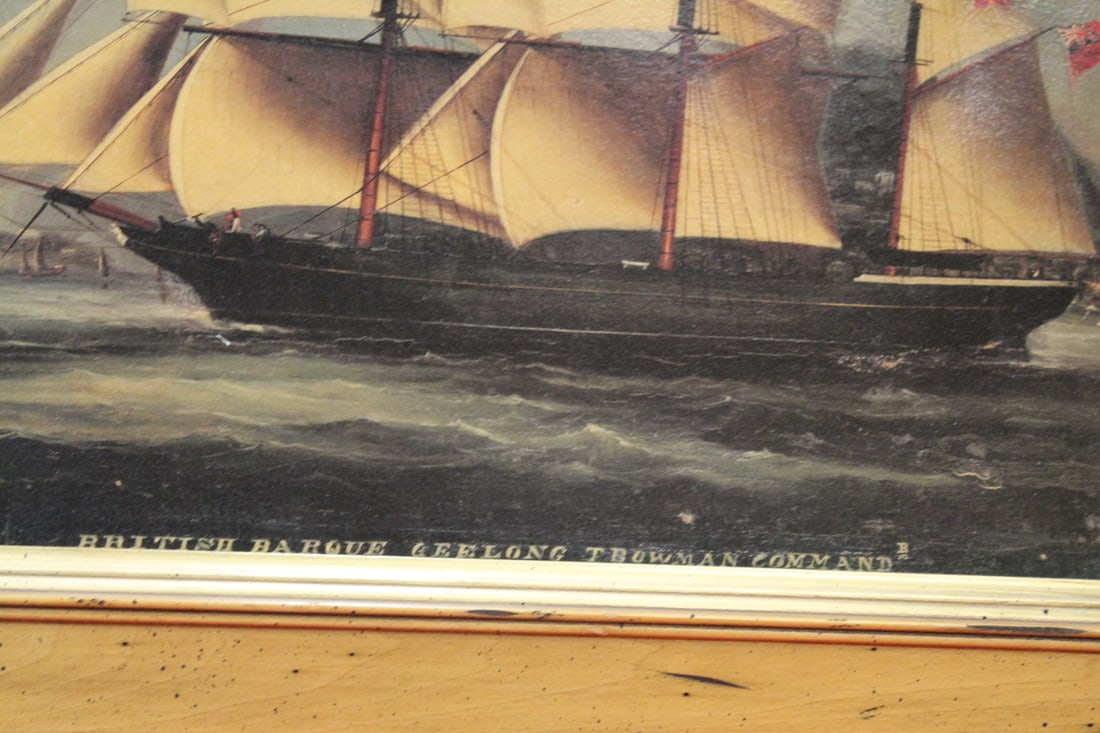 A Framed Glicee of a Clipper Ship on Canvas - 6