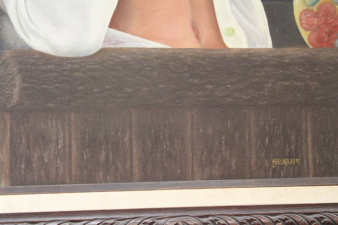 An Oil on Board of a Pin Up Girl - 6