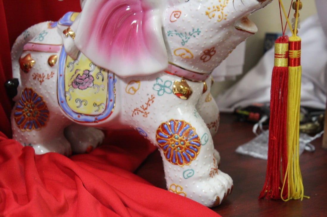 A Boy and Girl on Elephant Statues - 7