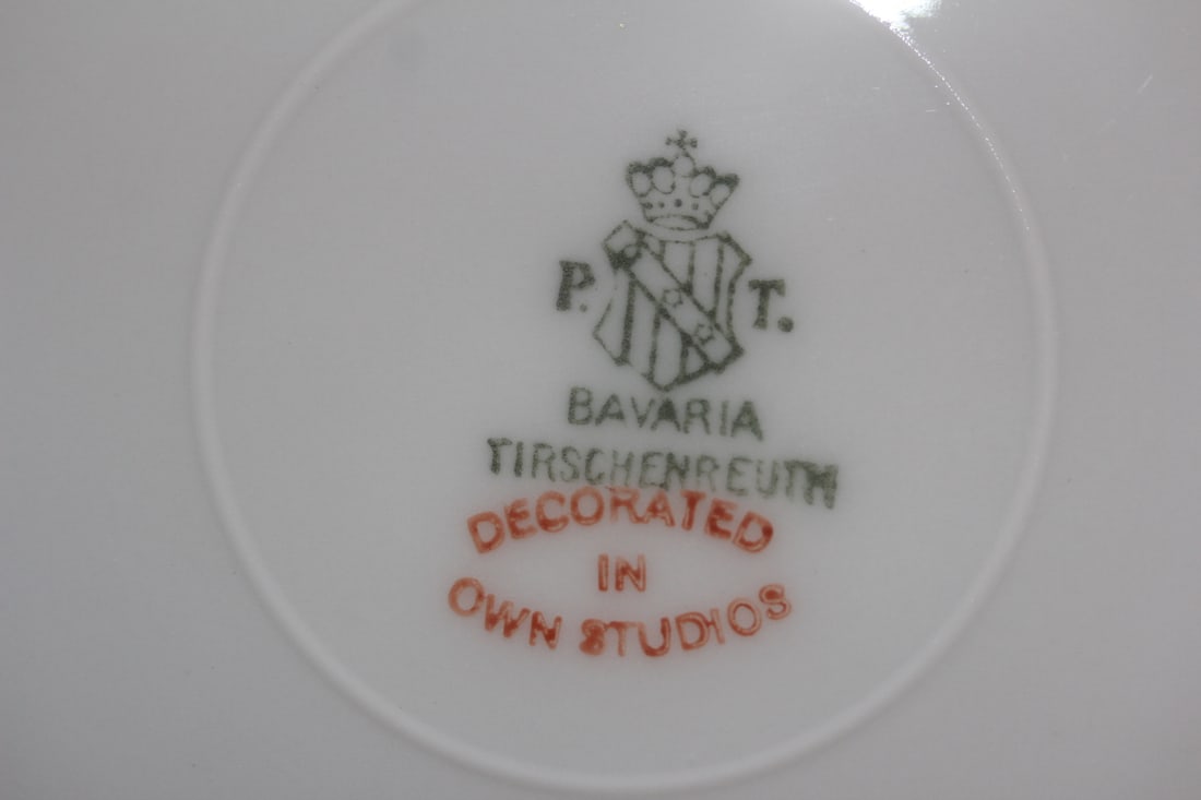 Lot or Set of 10 Bavarian Square Bread Plates - 6