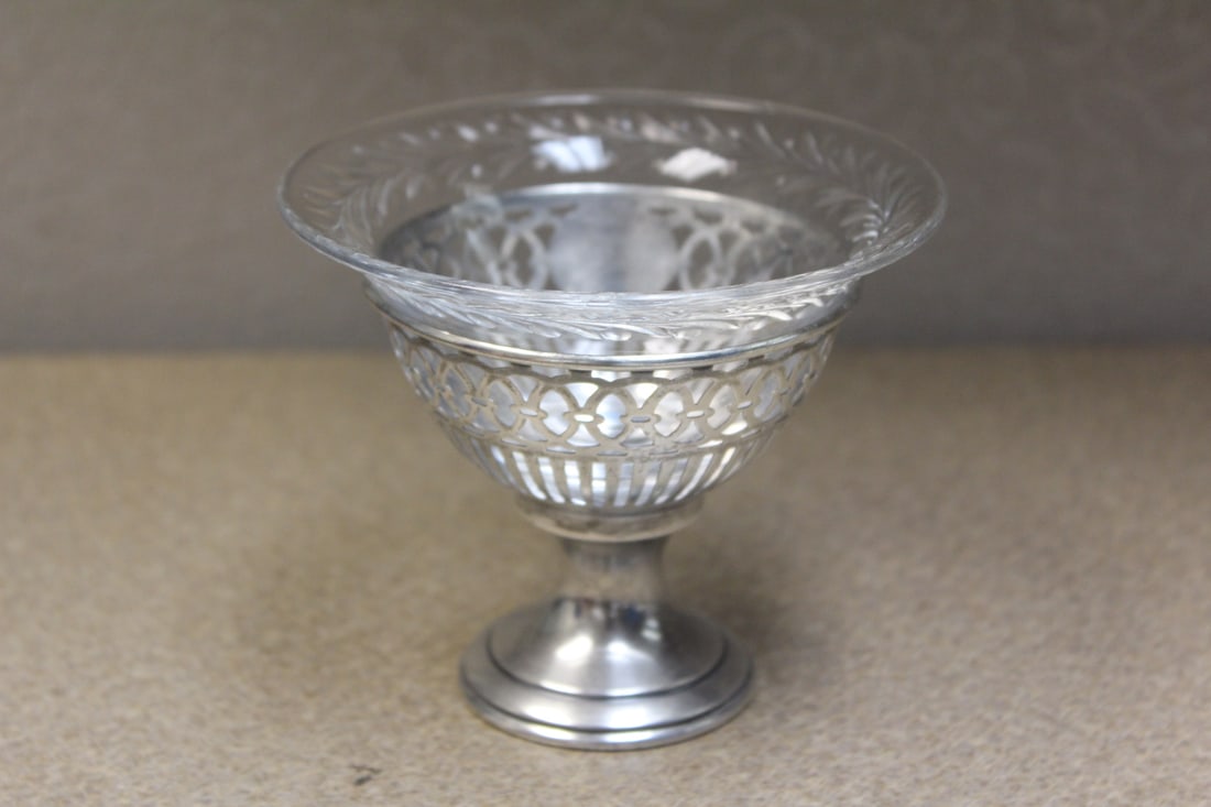 Etched Glass Sterling Cup - 4