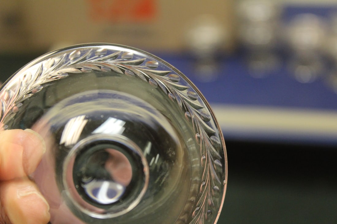 Etched Glass Sterling Cup - 5
