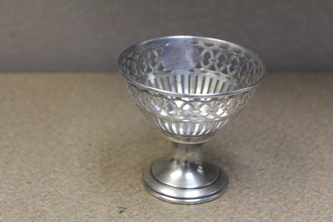 Etched Glass Sterling Cup - 6