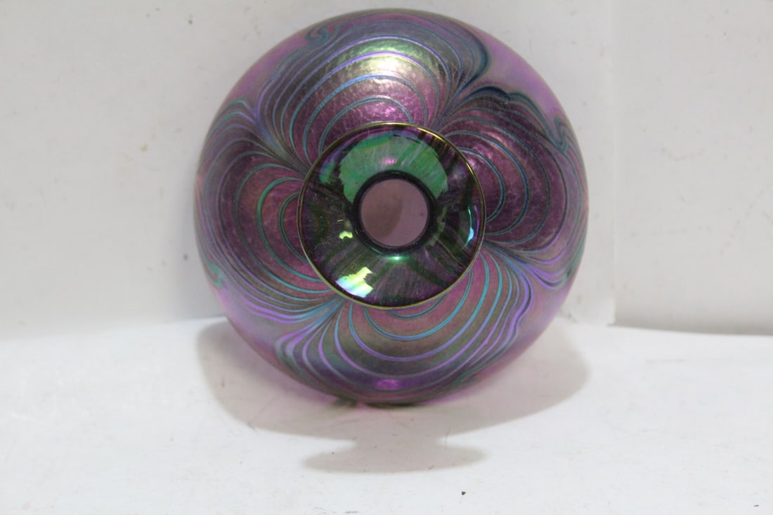 Signed Robert Held Art Glass Bottle - 2