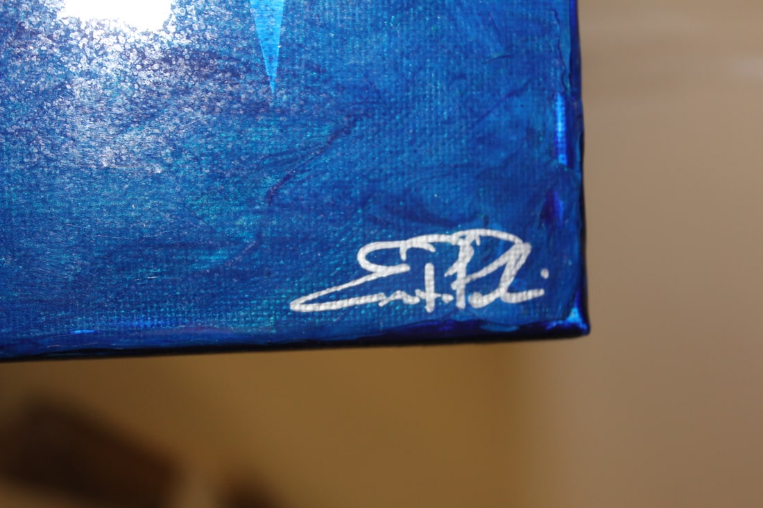 Signed Arcylic and Lacquered Painting - 2
