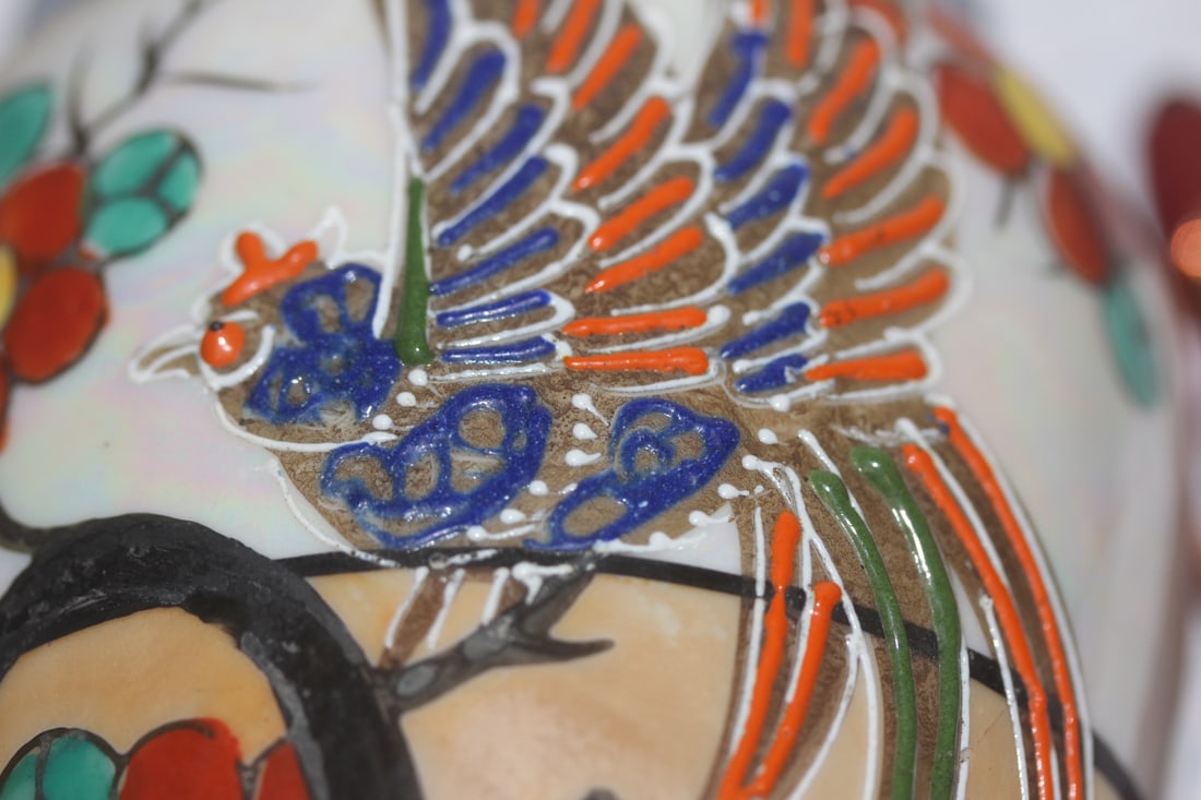 Japanese Peacock Wall Pocket - 7