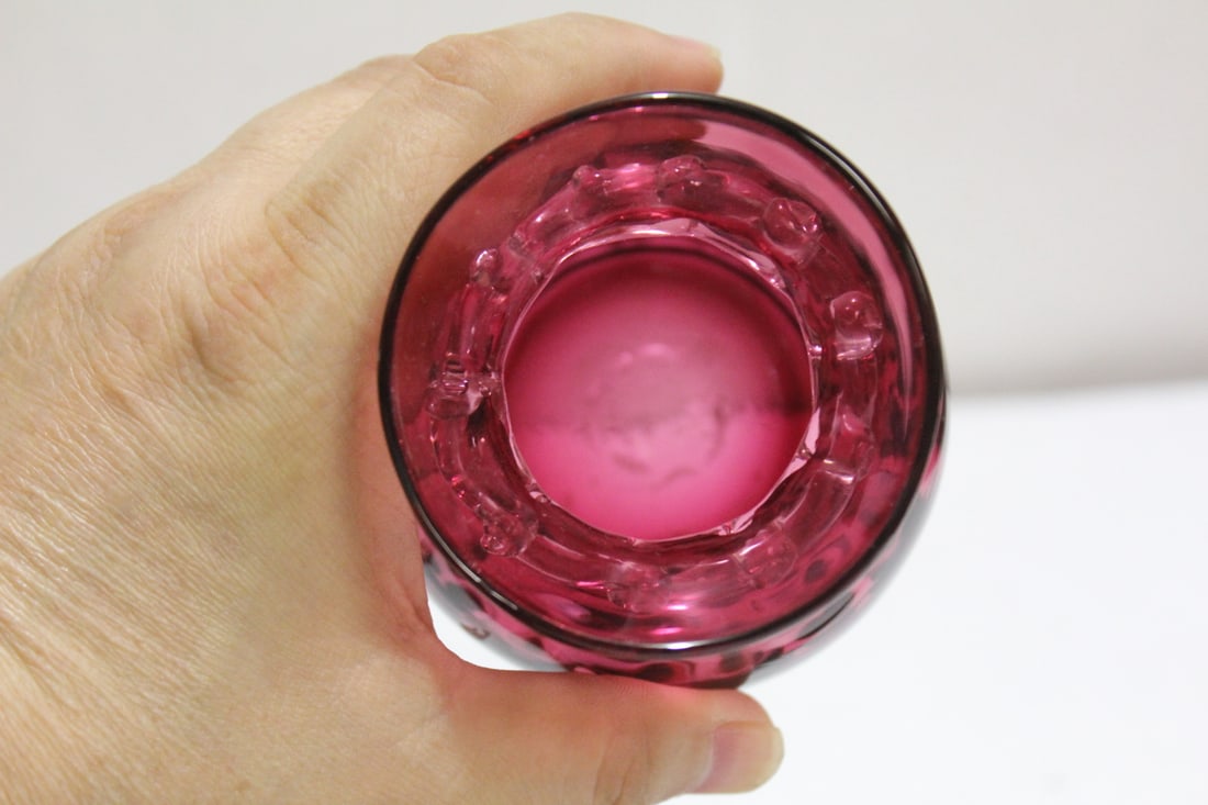 A Cranberry Glass Vase - 5