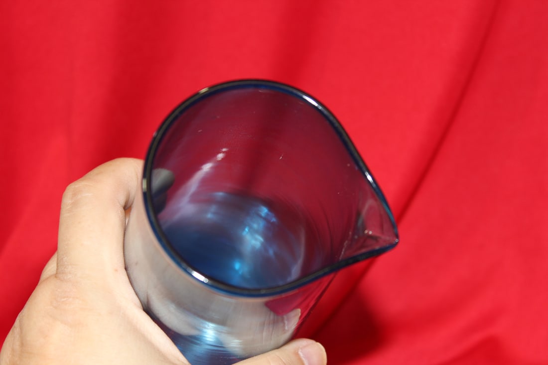 A Cobalt Blue Glass Pitcher - 4