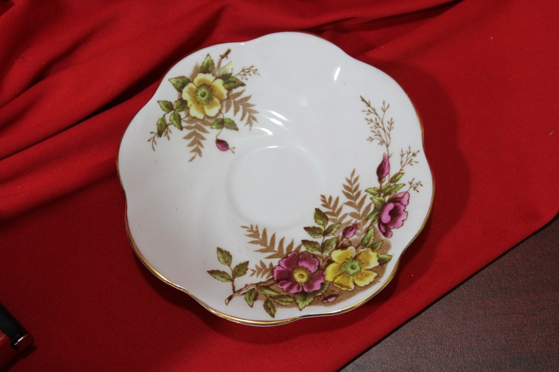 An English Rosnia Bone China Cup and Saucer - 3