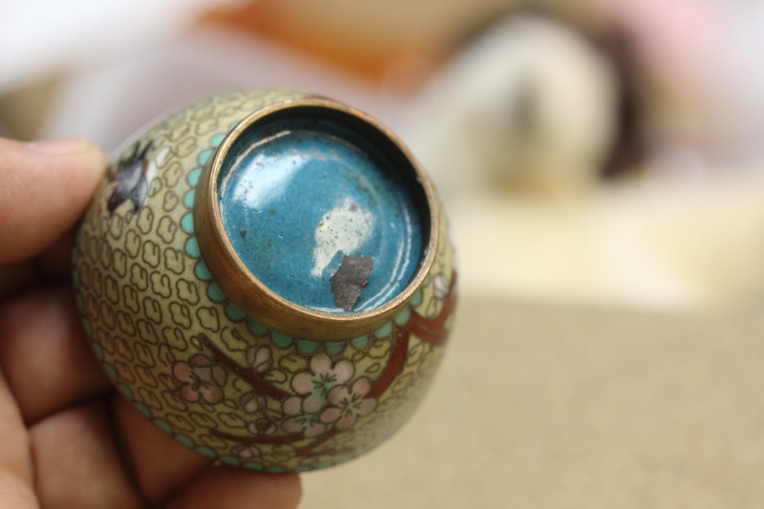 Vintage Chinese Cloisonne Small Bowl - 6