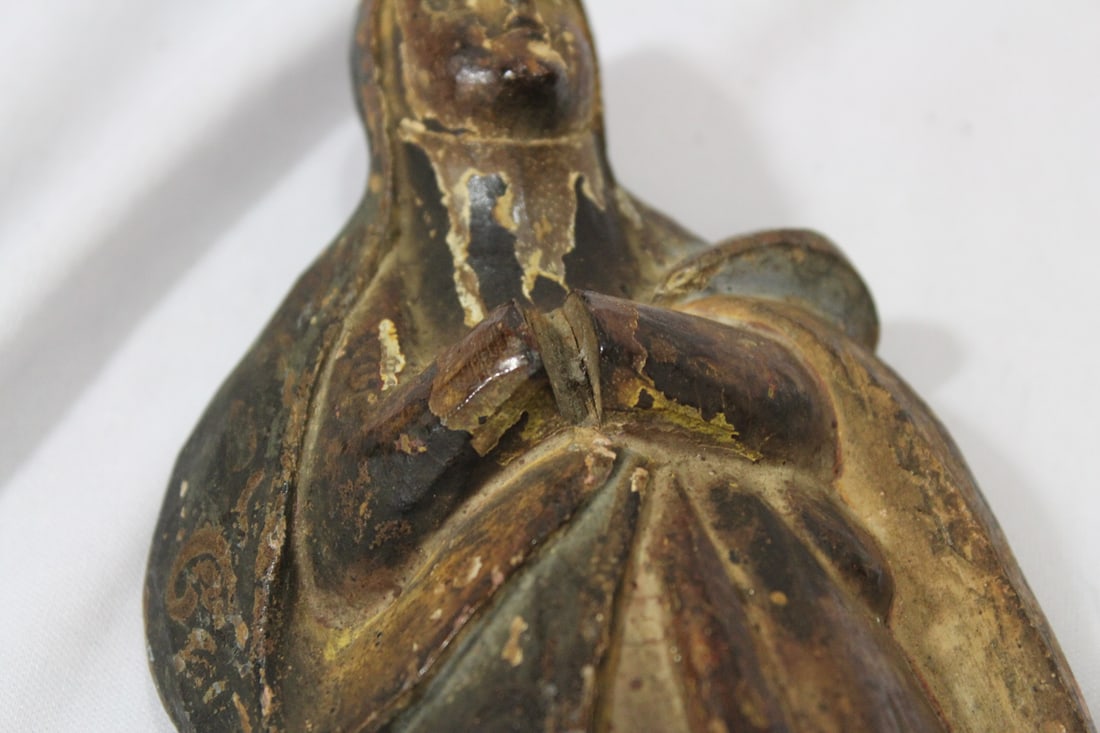 An Antique Wooden Icon - 4