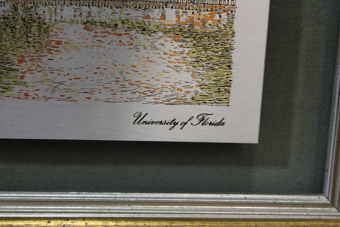 University of Florida Etching on Silver - 3