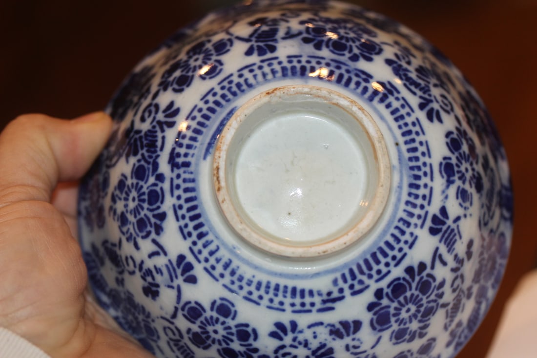Antique Blue and White Bowl - 5