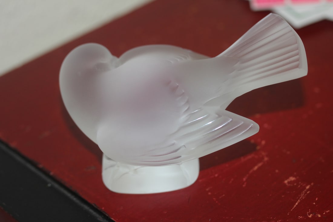 Signed Lalique Sparrow Crystal - 2