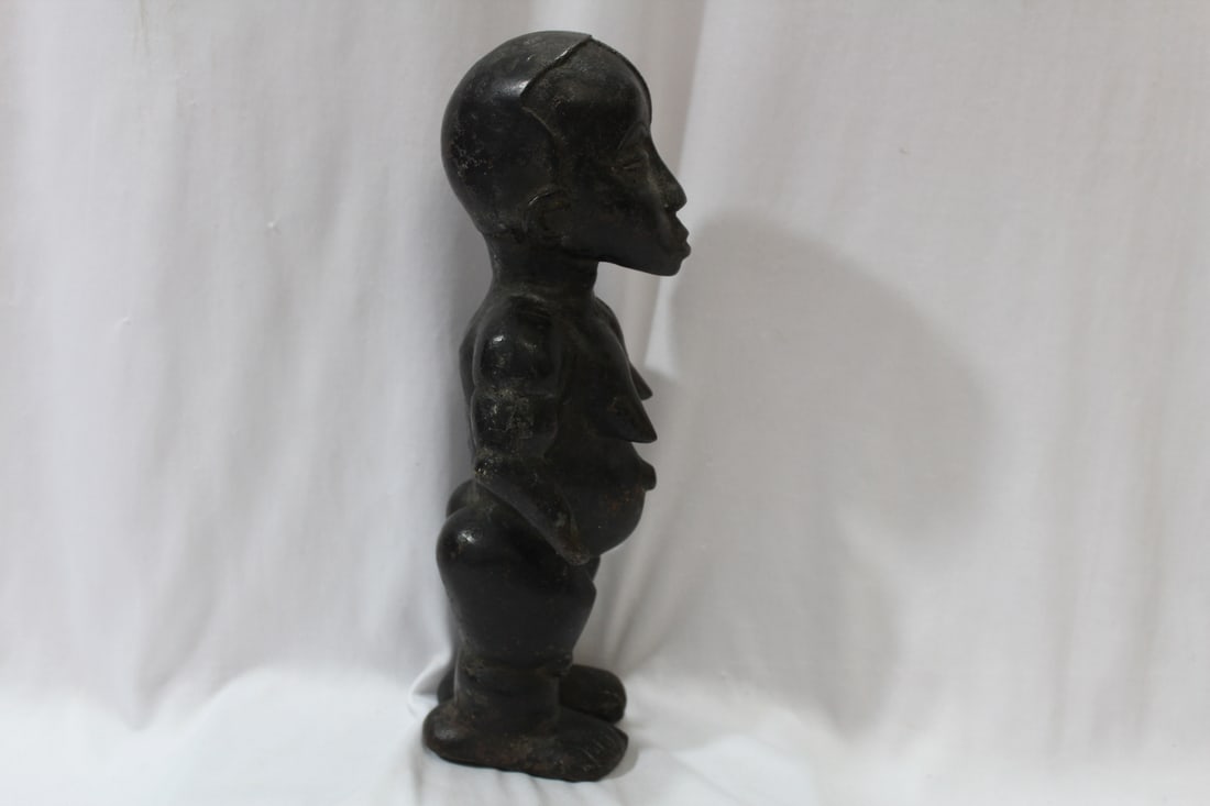 An Antique Cast Iron African Statue - 5