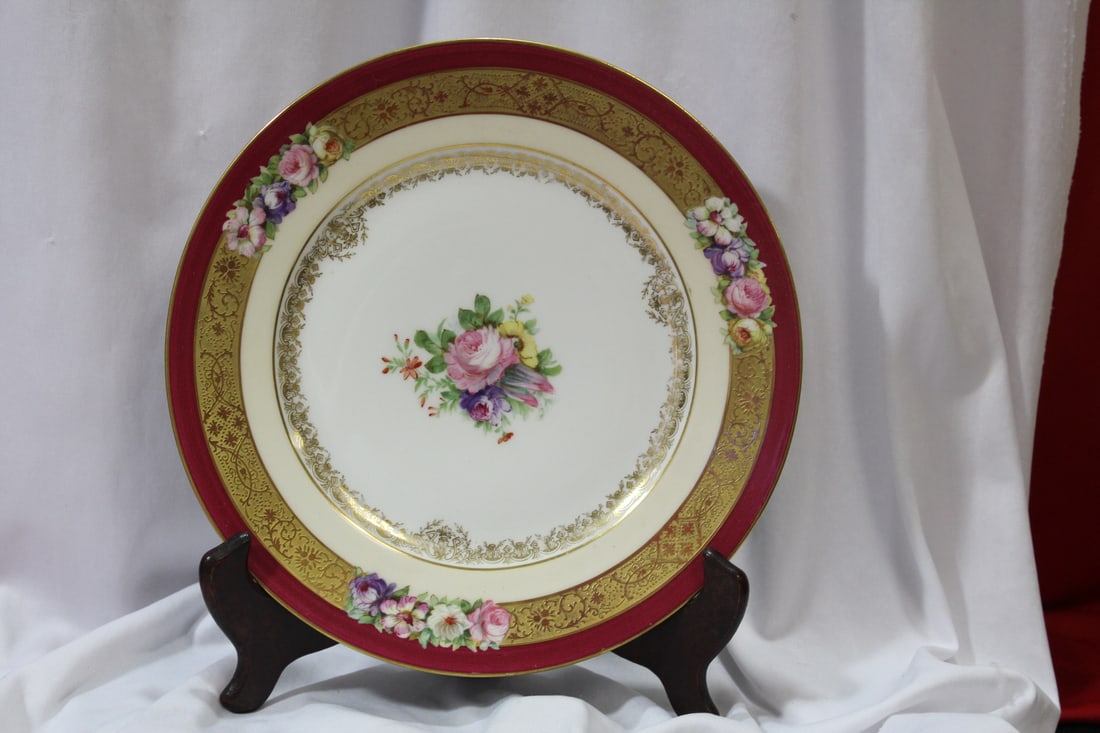 A Charles Ahrenfeldt Richard Briggs Boston Plate: antique - most likely a Limoges company - rare - 9 1/2" in diameter