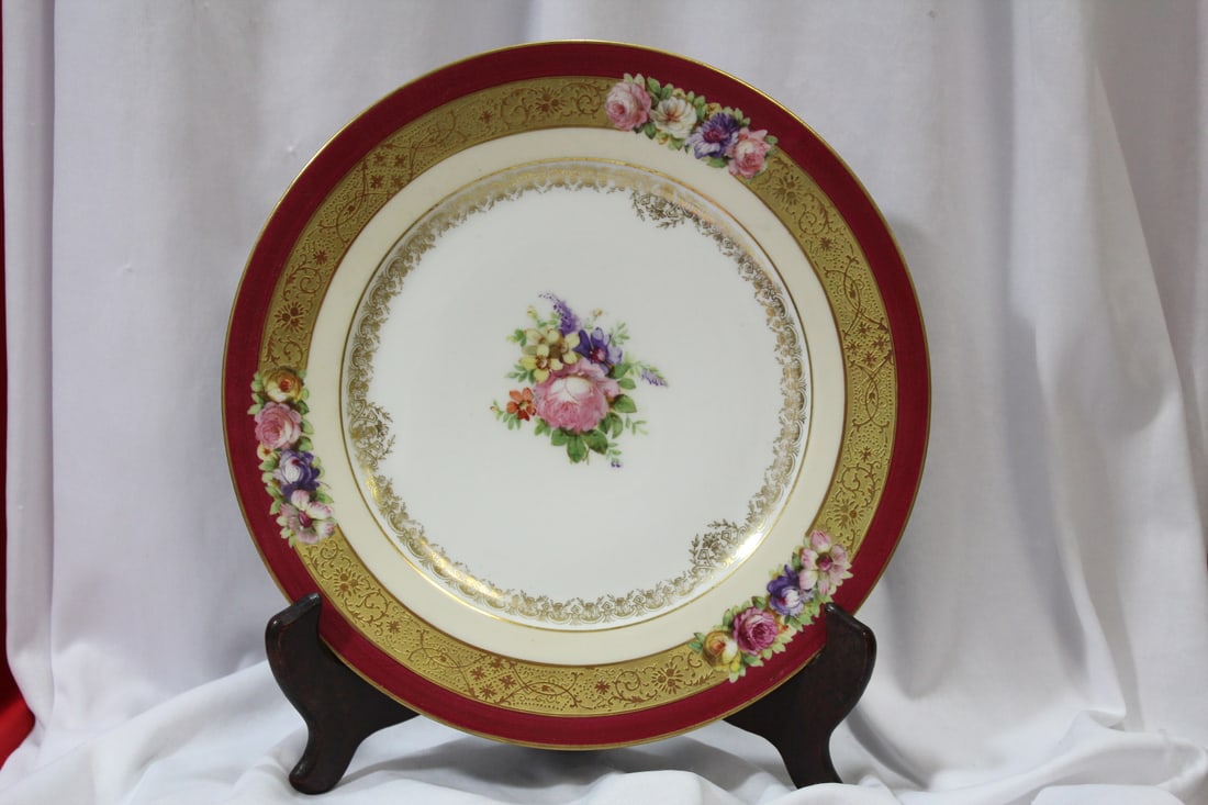 A Charles Ahrenfeldt Richard Briggs Boston Plate: antique - most likely a Limoges company - rare - 9 1/2" in diameter