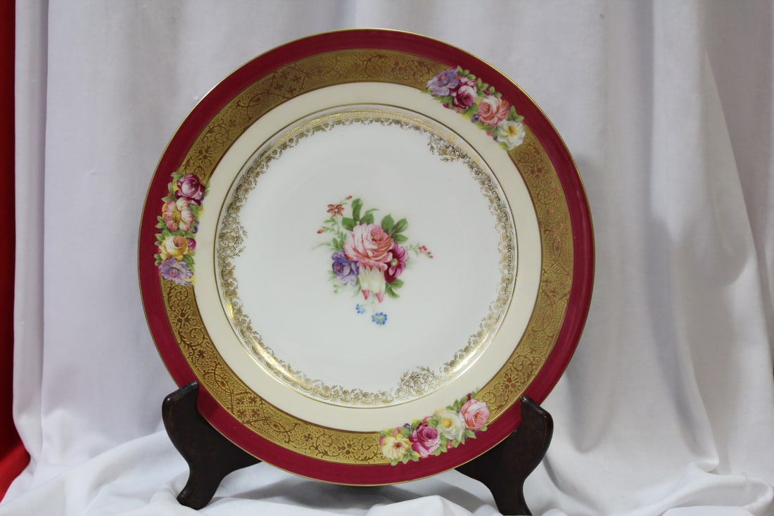 A Charles Ahrenfeldt Richard Briggs Boston Plate: antique - most likely a Limoges company - rare - 9 1/2" in diameter