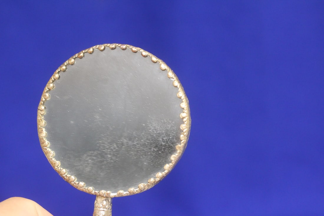 A Jade Handle Chinese Mirror - 4