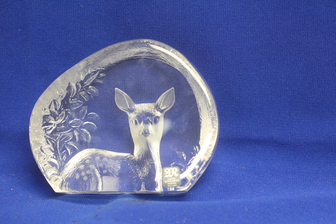 Mats Johansson Crystal Paperweight - 3