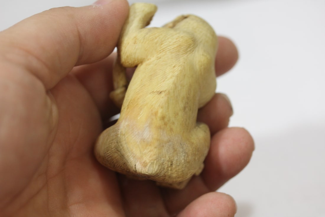 An Intricated Carved Bone Japanese Okimono - 12
