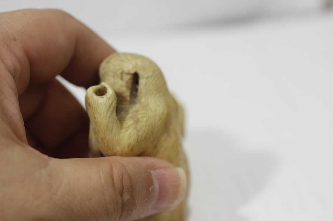 An Intricated Carved Bone Japanese Okimono - 4
