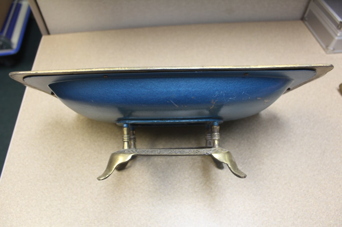 Vintage Footed Enamel Tray - 2