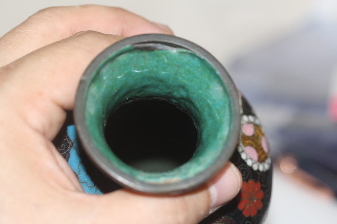 Antique Japanese Cloisonne Vase - 4
