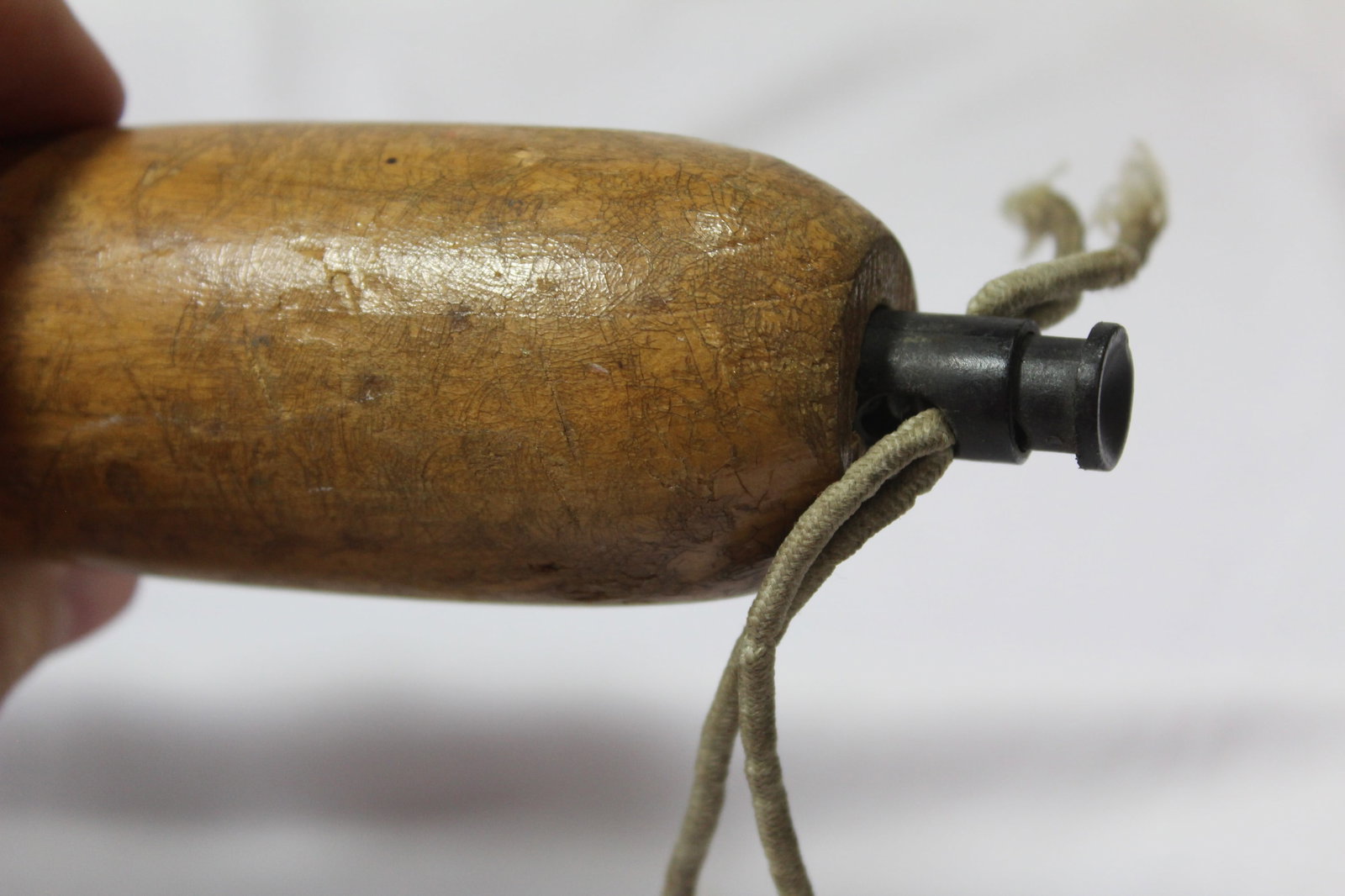 A Wooden Bat Form Powder? Holder - 7