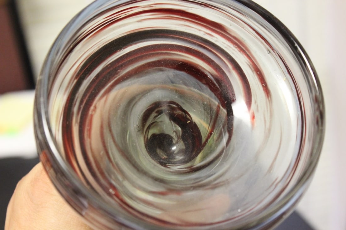 A Signed James Clarke Studio Art Glass Compote - 3