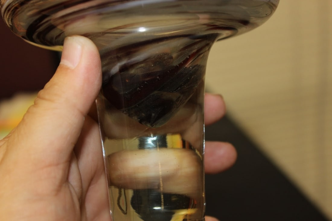 A Signed James Clarke Studio Art Glass Compote - 5