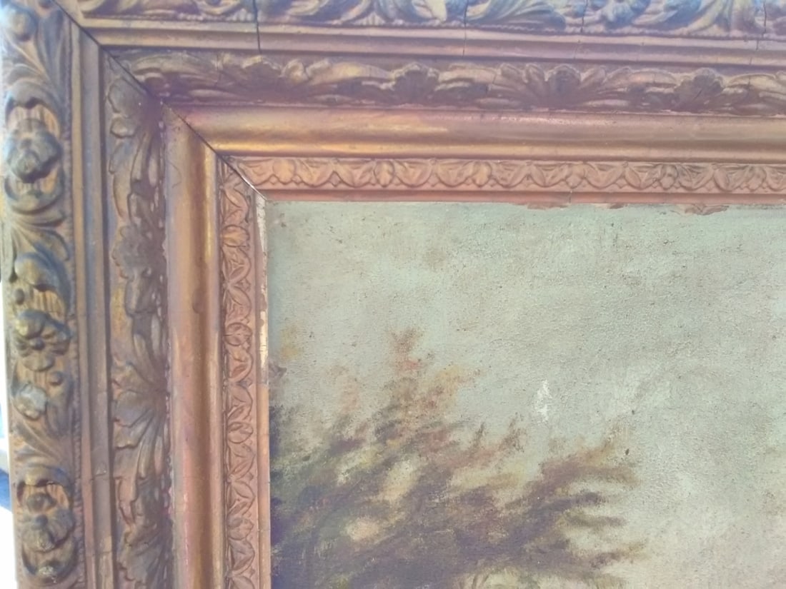 An Oil On Board 19th Century Waterfall - Unsigned - 4