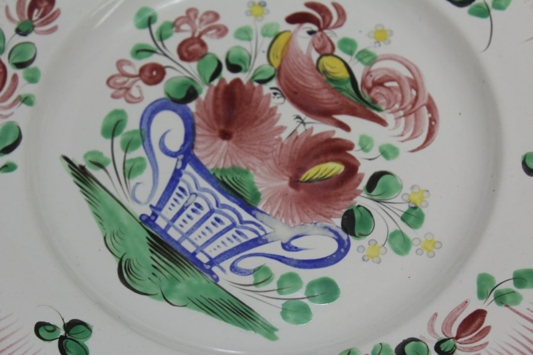 Lot of 9 Rooster Pottery Plates - 2