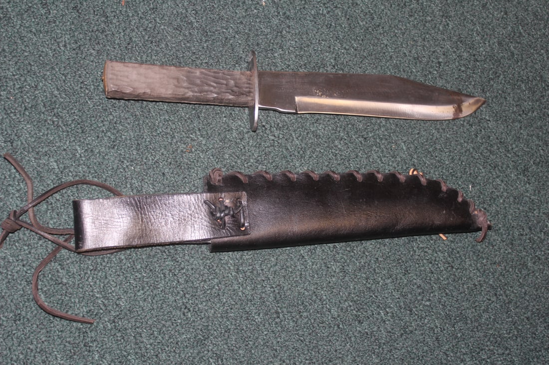 Knife with Leather Scabbard - 6