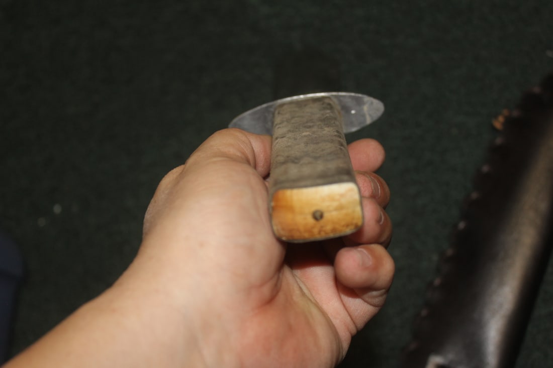 Knife with Leather Scabbard - 7